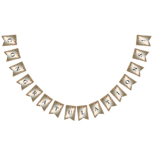 Goud Lijst Bunting Flag Vlaggetjes (Alle)