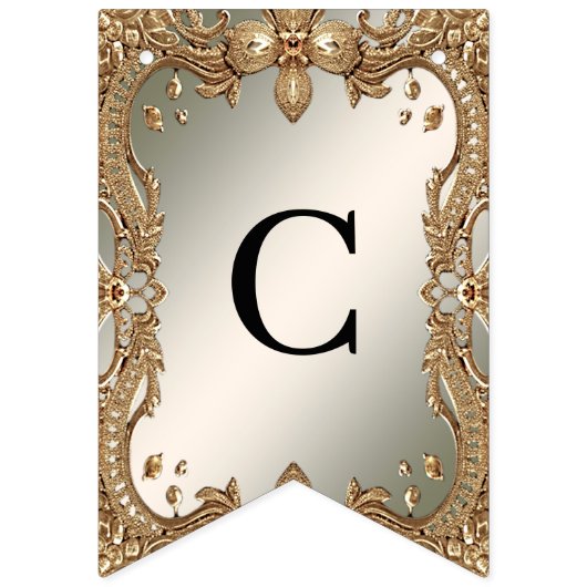 Goud Lijst Bunting Flag Vlaggetjes (Eerste vlag)