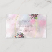 Goud Lijst Chic Abstracte Waterverf Visitekaartje (Achterkant)