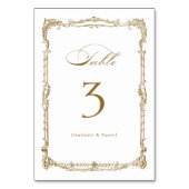 Goud Lijst Classic Script Bruiloft Kaart (Achterkant)