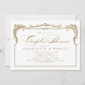 Goud  Lijst Classic Script Couples Shower Kaart (Voorkant)