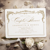 Goud  Lijst Classic Script Couples Shower Kaart