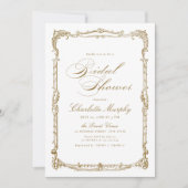 Goud  Lijst Classic Script Vrijgezellenfeest Kaart (Voorkant)