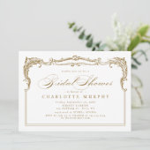 Goud Lijst Classic Script Vrijgezellenfeest Kaart (Staand voorkant)