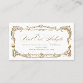 Goud  Lijst Classic Script Website Kaart Plaatskaartje (Voorkant)