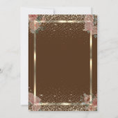 Goud Lijst Confetti Boho Rozen Bruin Pensioen Kaart (Achterkant)