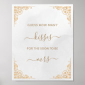 Goud Lijst  Cream Hoeveel kussen spel Poster (Voorkant)