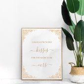 Goud Lijst  Cream Hoeveel kussen spel Poster