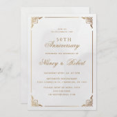 Goud Lijst  Crème 50ste bruiloft Jubileum Kaart (Voorkant / Achterkant)