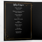 Goud Lijst Eenvoudig, gespeculeerd begrafenis Drieluik Programma (Binnenzijde eerst)