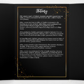 Goud Lijst Eenvoudig, gespeculeerd begrafenis Drieluik Programma (Binnenkant midden)