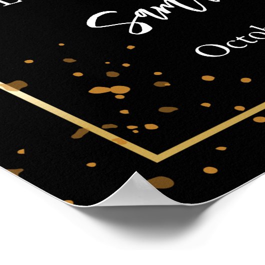 Goud Lijst Eenvoudig, gespeculeerd begrafenis Poster (Hoek)