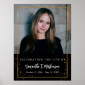 Goud Lijst Eenvoudig, gespeculeerd begrafenis Poster (Voorkant)