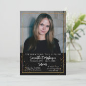 Goud Lijst Eenvoudig, gespeculeerd begrafenis Programmakaart (Staand voorkant)