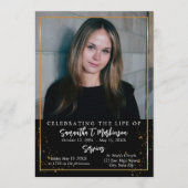 Goud Lijst Eenvoudig, gespeculeerd begrafenis Programmakaart (Voorkant)