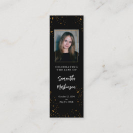 Goud Lijst Eenvoudig Modern Gespikkeld Bladwijzer Mini Visitekaartje