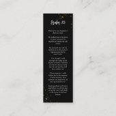 Goud Lijst Eenvoudig Modern Gespikkeld Bladwijzer Mini Visitekaartje (Achterkant)