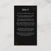 Goud Lijst Eenvoudig Modern Gespikkeld Gebed Kaart Visitekaartje (Achterkant)