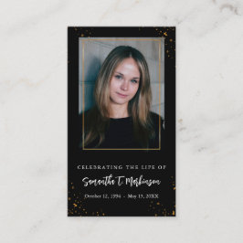 Goud Lijst Eenvoudig Modern Gespikkeld Gebed Kaart Visitekaartje