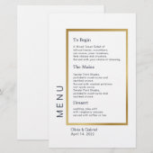 Goud Lijst. Eenvoudig Typografische klassiek trouw (Voorkant / Achterkant)