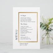 Goud Lijst. Eenvoudig Typografische klassiek trouw (Staand voorkant)