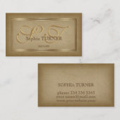  Goud Lijst - Eigen monogram papier Visitekaartje (Voorkant / Achterkant)