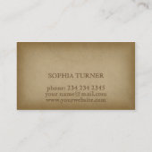  Goud Lijst - Eigen monogram papier Visitekaartje (Achterkant)