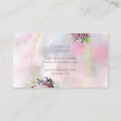 Goud Lijst Elegant Abstract Waterverf Bloemen Visitekaartje (Achterkant)