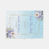 Goud Lijst en bloemen Fleece Deken (Voorkant (Horizontaal))