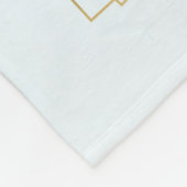 Goud Lijst en bloemen Fleece Deken (Hoek)