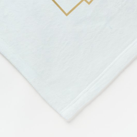 Goud Lijst en bloemen Fleece Deken (Hoek)