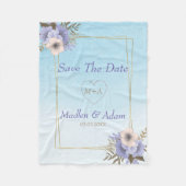 Goud Lijst en bloemen Fleece Deken (Voorkant)