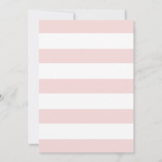 Goud Lijst en roze stropen OH Baby shower Kaart (Achterkant)