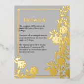 Goud Lijst en vergulde schoonheid bruiloft details Folie Uitnodiging Briefkaart (Voorkant)