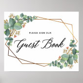 Goud Lijst Eucalyptus Weddenschap Poster (Voorkant)