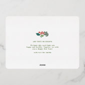 Goud Lijst feestelijke kerst traditioneel GELUKKIG Folie Feestdagenkaart (Achterkant)