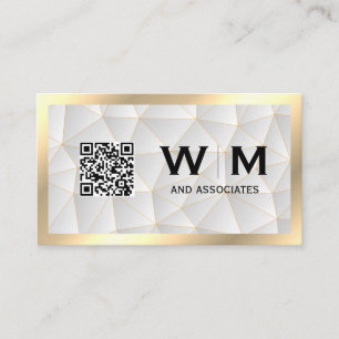 Goud Lijst   Geometrisch   qr-streepjescode Visitekaartje