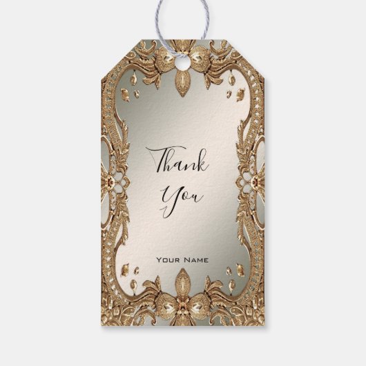 Goud  Lijst Gift Label Cadeaulabel (Achterkant)