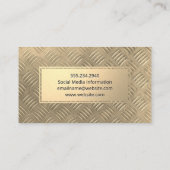 Goud Lijst | Gold Metallic Steel Pattern Visitekaartje (Achterkant)