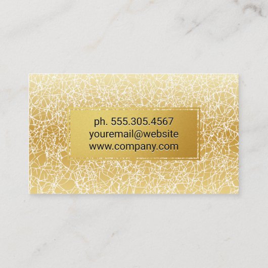 Goud Lijst | Golden Texture Background Visitekaartje (Achterkant)