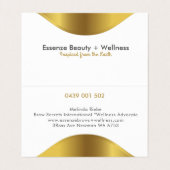 Goud lijst grens wit visitekaartje (Binnenkant ongevouwen)