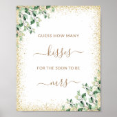 Goud Lijst groen laat hoeveel kussen spel Poster (Voorkant)