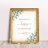 Goud Lijst groen laat hoeveel kussen spel Poster