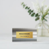 Goud Lijst | Hoogglanzende afwerking Metallic acht Visitekaartje (Staand voorkant)