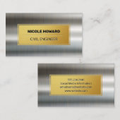 Goud Lijst | Hoogglanzende afwerking Metallic acht Visitekaartje (Voorkant / Achterkant)