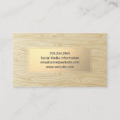 Goud Lijst | Houtkorrels Achtergrond Visitekaartje (Achterkant)