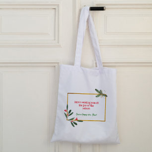 Goud lijst Kerst Canvas tas