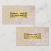 Goud Lijst | Leder | Grungy Texture Visitekaartje (Voorkant / Achterkant)