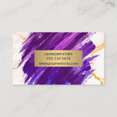 Goud Lijst | Marmer | Penseel Visitekaartje (Achterkant)