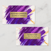 Goud Lijst | Marmer | Penseel Visitekaartje (Voorkant / Achterkant)